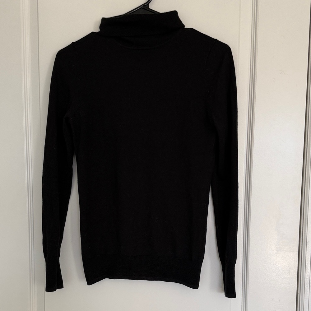 J. Crew Black Knit Turtleneck Size Small - Picture 2 of 8